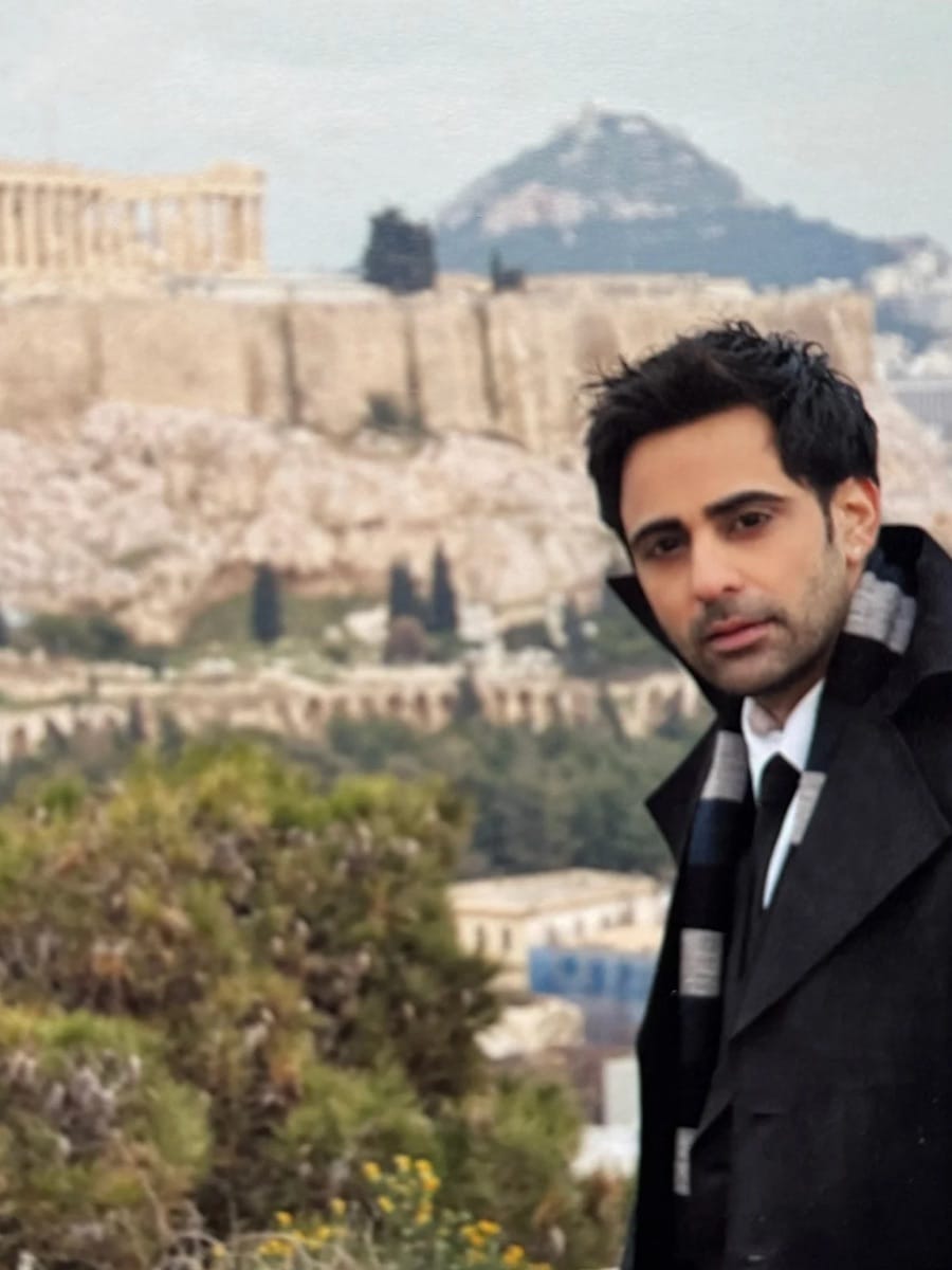 Simran Pal,Bollywood actor and model, exploring the timeless beauty of the Parthenon in Athens.