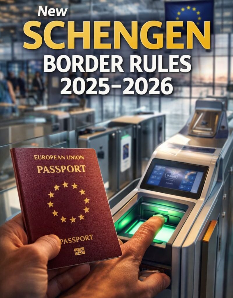 New Schengen Border Rules 2025–2026: Europe Biometric Entry/Exit System Explained